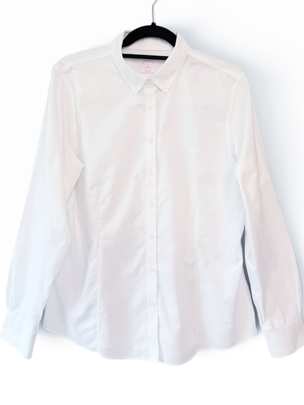 Brooks Brothers Tailored Fit Supima Cotton Oxford Button Down Shirt White Sz 12